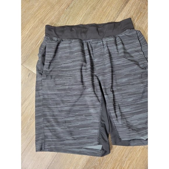 Lululemon Men M Gray Athletic THE T.H.E Short Pockets Run Gym Elastic Waist - Picture 2 of 8